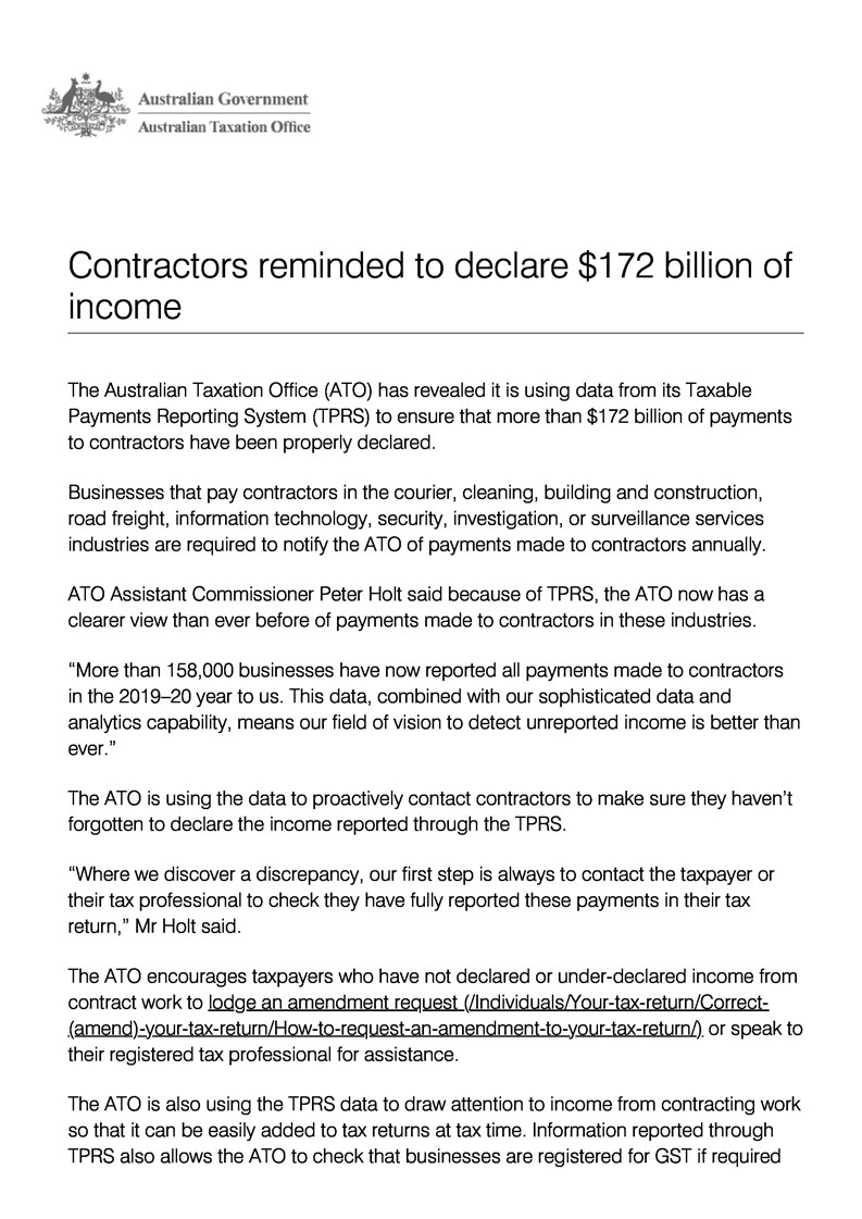 Independent Contractor Agreement Template Australia